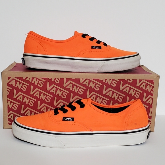 vans authentic neon orange